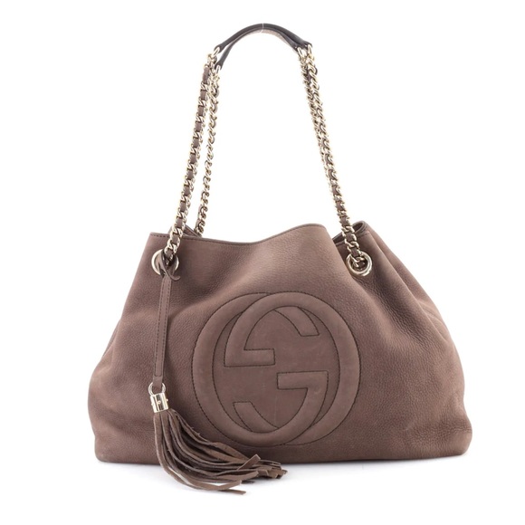 Gucci Soho Chain Strap Shoulder Bag Nubuck Medium. - Picture 2 of 2